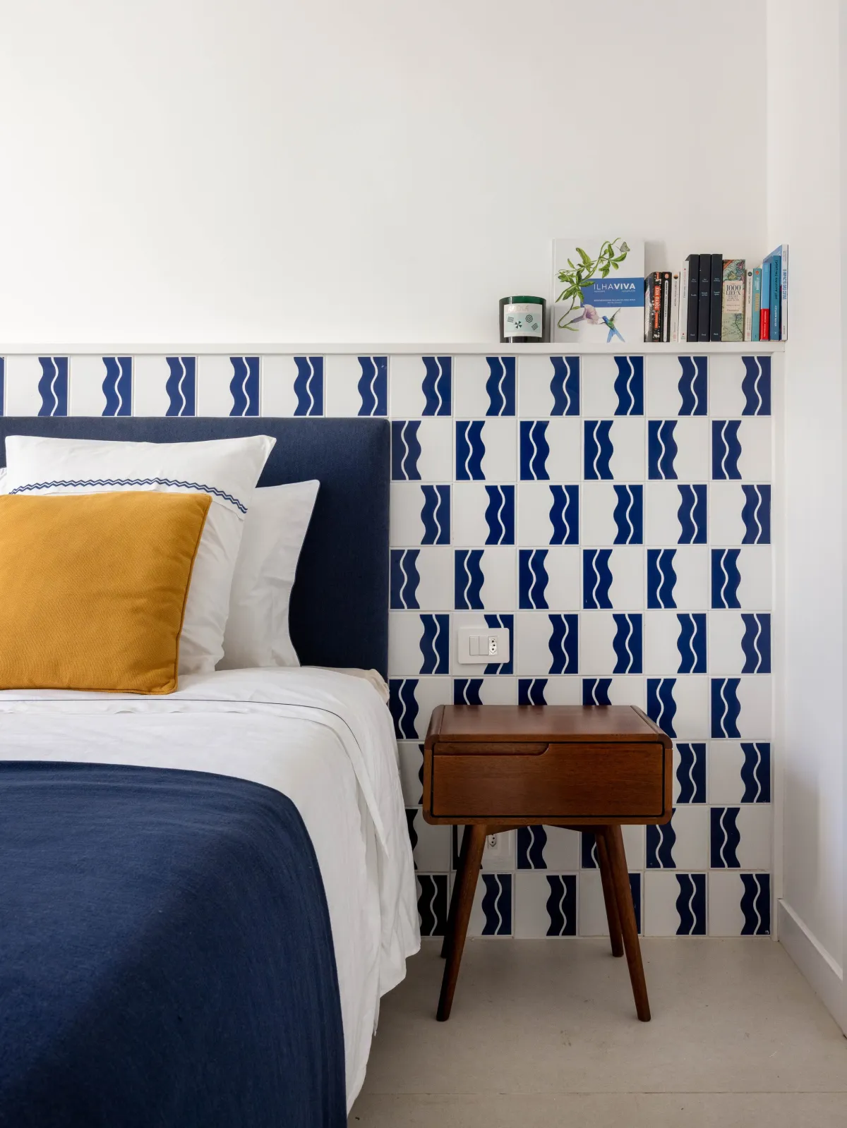 Chambre bleue climatisée